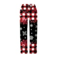 thumbnail image 5 of Antqov Womens Pajama Pants, Christmas Print Drawstring Fashionable Straight Pants, Home Festive Gatherings Comfortable Casual Pants, 5 of 6