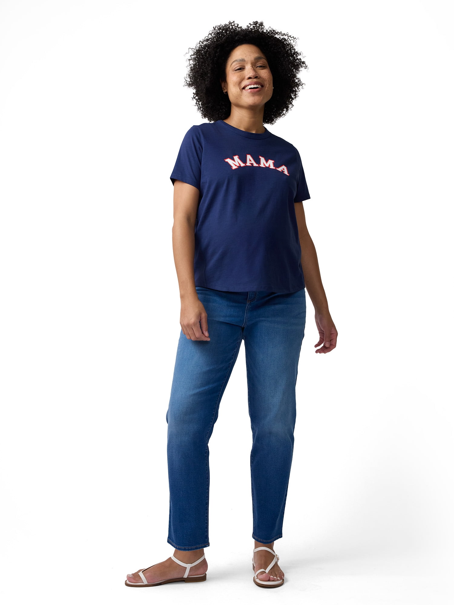 Ingrid & Isabel For Every Belly Women's Maternity Short Sleeve Relaxed Crew Graphic Tee, Sizes S-XXL