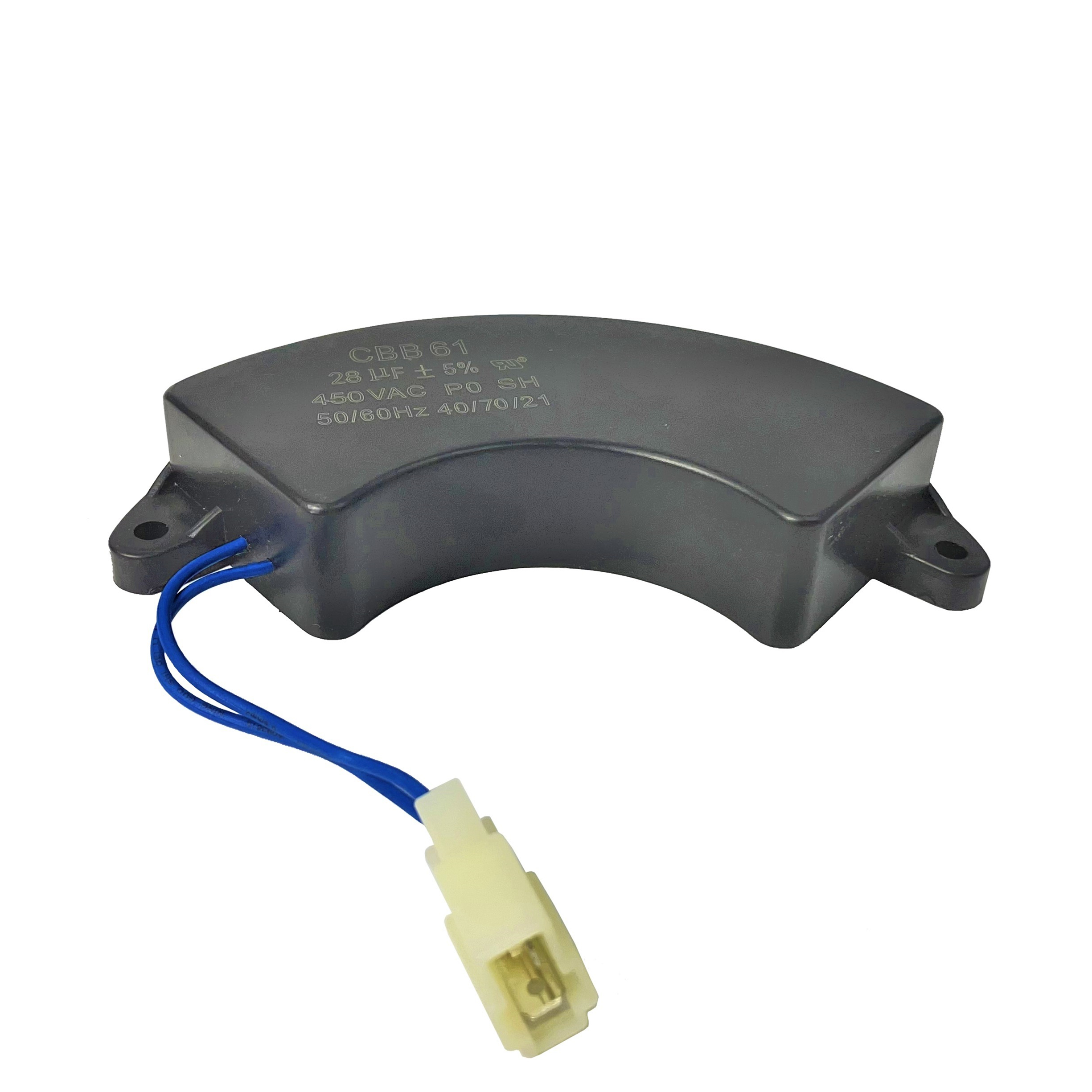 Half-Moon CBB61 28uF 28μf 450VAC 50/60 Hz 5-7KW Generator Capacitor with Plug UL