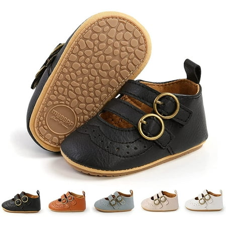 

Infant Baby Girls Mary Jane Flats Non-Slip Rubber Sole Newborn Princess Dress Shoes Toddler First Walkers Sneaker Shoes