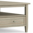 thumbnail image 4 of Simpli Home Warm Shaker Wood 36" Square Transitional Coffee Table in Gray, 4 of 8
