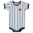 thumbnail image 2 of Infant White Boston Red Sox Pinstripe Power Hitter Coverall, 2 of 3