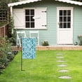 thumbnail image 6 of Rod-Free Courtyard Decorative Flag 12x18in Thick Fabric Four Seasons Universal Durable Not Easy To Fade Disassembly Convenient Turquoise Moroccan Trellis Hand-Drawn Sketch_62922_1, 6 of 8