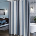 thumbnail image 5 of Shower Curtain for Bathroom Modern Blue Black Stripe Waterproof Bath Curtains Shower Curtains with Hooks,Retro Gradient Striped Line Bathroom Curtain Privacy Drapes for Bathtubs Toilet 36x72in, 5 of 9