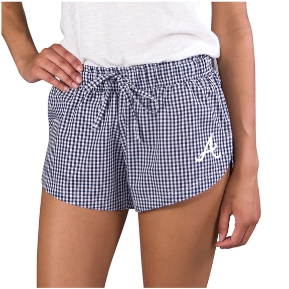 Women's Concepts Sport Navy Atlanta Braves Tradition Woven Shorts