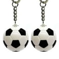 thumbnail image 2 of 2 Pcs Key Ring Vibrant Color Water-proof ABS School Carnival Reward Soccer Keychain for Kids Red, 2 of 13