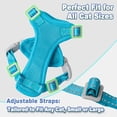thumbnail image 5 of Cat Harness and Leash Set Escape Proof for Kitten Walking, Soft Adjustable Top Handle Vest Harnesses for Cats, Easy Control Breathable Reflective Small Medium Large, Blue,XS, 5 of 9