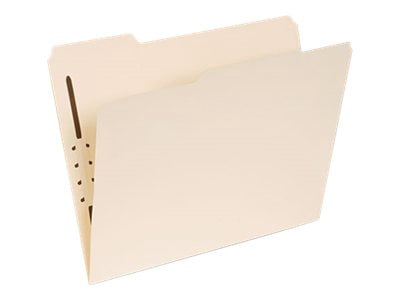 Universal UNV13410 1/3-Cut Tabs Reinforced Top Tab Folders with Fastener - Letter Size, Manila (50/Box)