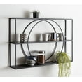 thumbnail image 7 of Kate and Laurel Pirzada Geometric Wall Shelf, Black 36x24, 7 of 7