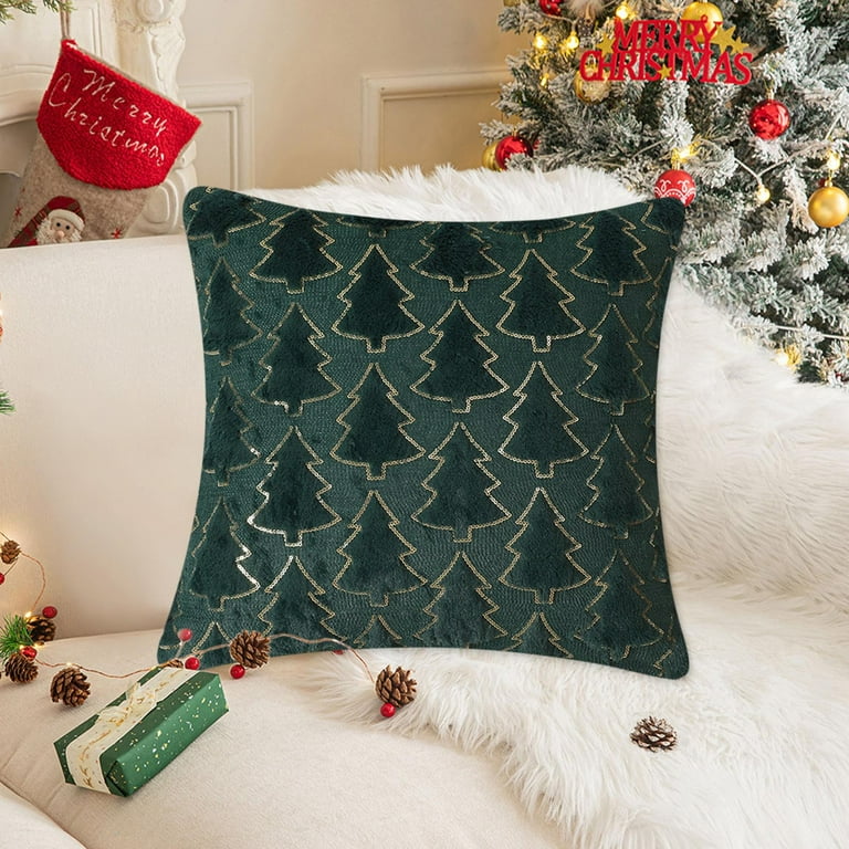 HongHeng Soft Plush Decorative Throw Pillow Covers Square Luxury