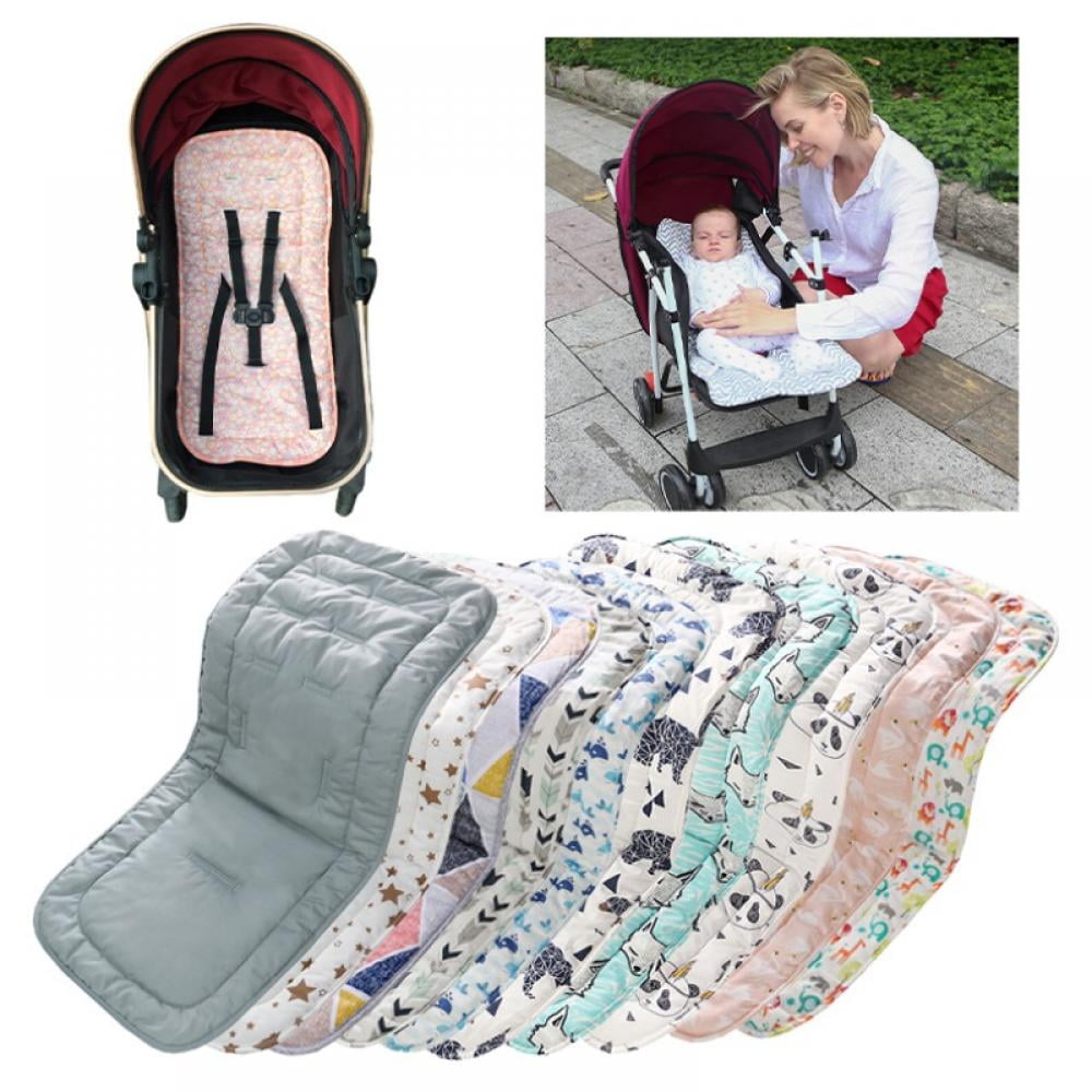 Baby Stroller Cushion Liner with Baby Pillow Pushchairs Car Seat Mat Universal Baby Stroller Mat Pink 