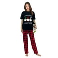 thumbnail image 4 of Ihaphap Family Christmas Matching Pajamas Hanging With My Gnomies Black Short Top and Red Plaids Family Matching Pajamas Set, L-Men, 4 of 6