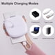 thumbnail image 5 of Espejo de maquillaje de viaje con aumento LED compacto - 4 pulgadas Aumento 1X / 10X Bolsillo de mano pequeño Regulable Doble cara USB Recargable Pantalla táctil Cosmético de mesa portátil (Blanco), 5 of 8