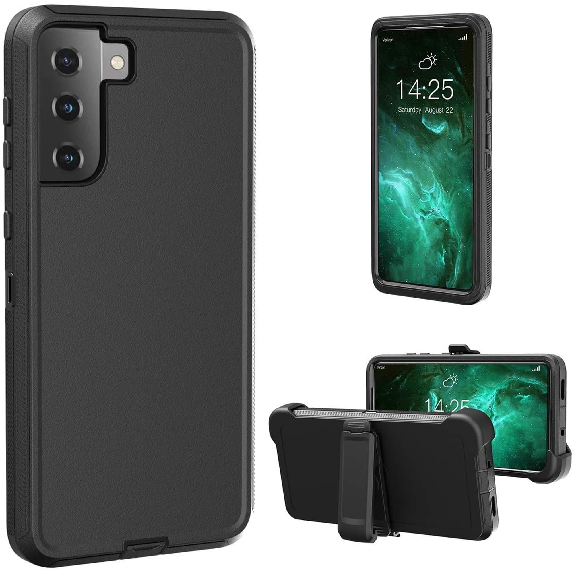 For Galaxy S21 5G case,Samsung S21 Heavy Duty case,[Military Grade Protective ],[Shockproof] [Dropproof] [Dust-Proof], Compatible with Samsung Galaxy S21 5G (Black)