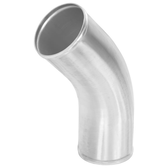 KOJEM 45 Degree 102mm 4" inch Aluminum Intercooler Intake Pipe, Piping Tube hose 30cm, Silver Brushed Finish