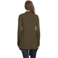 thumbnail image 3 of Women's Solid Casual Basic Comfy Loose Fit Long Sleeve Open Front cardigan, 3 of 4