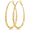 Gold-50mm, variant on YOUNGYUE Silver Plated Hoop Earrings for Women, Big Round Thin Hoops, 30/40/50/60/70mm