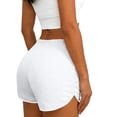 thumbnail image 6 of Women Workout Yoga Shorts - Premium Buttery Soft Solid Stretch Active Running Dance Volleyball Dolphin Shorts White XL(XL), 6 of 7