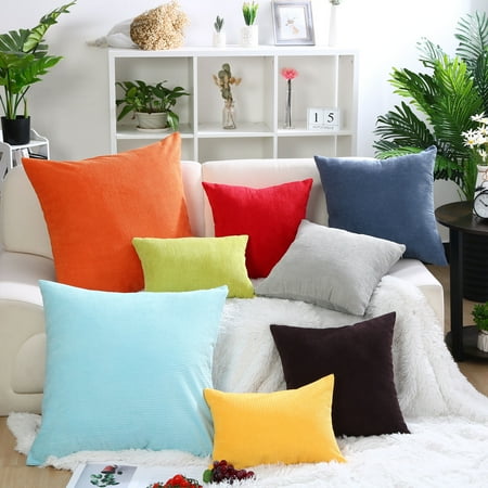 Set Of 2 Decorative Throw Pillow Case Cushion Covers Dark Brown 20