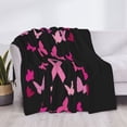 thumbnail image 3 of Fotbe Breast Cancer Manta de Franela con Estampado, Manta Ultrasuave para Cama, Sofá, Auto, Hipoalergénica y Antibolitas-80"x60", 3 of 6
