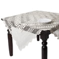 thumbnail image 1 of SARO 869.E45S 45 in. Square Handmade Crochet Cotton Lace Table Linens - Ecru, 1 of 1