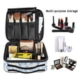 thumbnail image 2 of FORMRS Travel Makeup Bag Large Capacity Train Case Cosmetic Organizer with Adjustable Dividers, Blue Butterfly, 2 of 8