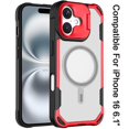 thumbnail image 2 of XPM for Apple iPhone 16 (6.1") Phone Case, Magnetic Circle Hybrid with Camera Stand, Compatible with MagSafe, Shockproof Protective Cover for iPhone 16 (Red), 2 of 9