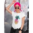 thumbnail image 2 of Colorful Pineapple T-Shirt Women -SPIdeals Designs, Female Large, 2 of 4
