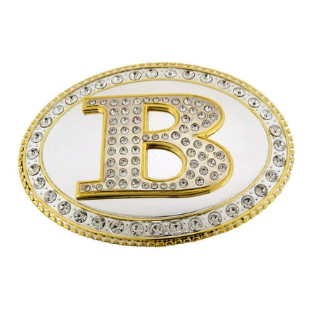 Big Initial B Letter Alphabet Belt Buckle Western Cowboy Rodeo Gold Silver (Best Cowboy Belt Buckles)