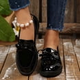 thumbnail image 5 of HomeDM Women's Low Chunky Loafers Round Toe Slip-On Dress Shoes for Casual Office Work Business, Size 5.5, 5 of 9