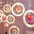 thumbnail image 4 of Cateissary Luz de fiesta Interior Adornos de linterna Lámpara de cortina Cadena Festival en casa Boda Dormitorio Ambientes Iluminación y accesorios, 4 of 6