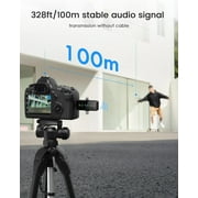 Wireless Lavalier Microphone, Portable Mic Lavalier Microphone for iPhone/Android/Camera, Mini Mic Lavalier Microphone Noise Reduction Mini Mics for Youtube Podcast Interview Vlog Livestreaming