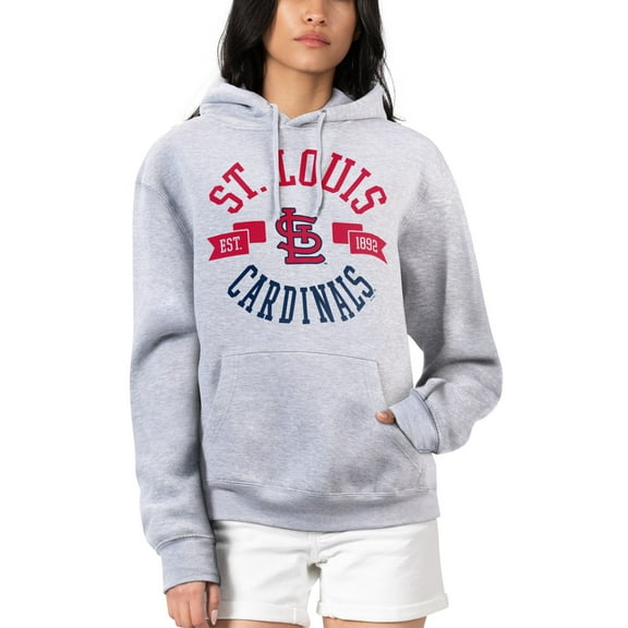 Women's G-III 4Her by Carl Banks Heather Gray St. Louis Cardinals City Graphic Pullover Hoodie