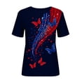 thumbnail image 4 of MEICHEN Women's 250Th Anniversary Print Crew Neck T Shirt 250Th Anniversary Tshirt Patriotic Tee, 4 of 4