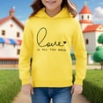 thumbnail image 3 of MEZZALL Chandail à Capuche Chaud à Manches Longues pour Garçons et Filles, Jaune, 9-10 Ans, 3 of 4