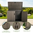 thumbnail image 4 of Lifetime Lockable DIY Polyethylene Horizontal Storage Shed, 75 cubic ft., Light Brown (60341), 4 of 14
