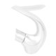 thumbnail image 4 of Grifo para lavabo de baño, grifo mezclador de agua fría y caliente ajustable en cascada, latón aerodinámico para lavabo debajo del mostrador, blanco, 4 of 10