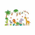 thumbnail image 1 of Juego de pegatinas de pared JAMW animales de la selva para niños, 1 of 5
