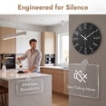 thumbnail image 5 of REGALWOVEN Wall Clock Silent Non-Ticking Analog Clocks Battery Operated Classic Decorative Black-1 12 Inch, 5 of 7