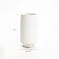 thumbnail image 7 of LuxenHome White Terracotta 16.1-Inch Tall Indoor and Outdoor Cylinder Vase, 7 of 7