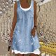 thumbnail image 2 of Vestidos estampados sin mangas con cuello redondo casual de verano para mujer Fridja  hj512, 2 of 8