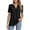 A-Black290, variant on Women's Casual Henley Top Split Neck Button Front Short Sleeve Tee Soft Comfy Daily Wear Shirt