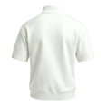 thumbnail image 5 of Mens Short Sleeve Zip Up Mock Neck Sweatshirt Relaxed Fit Casual Pullover Top with Pocket, 5 of 7