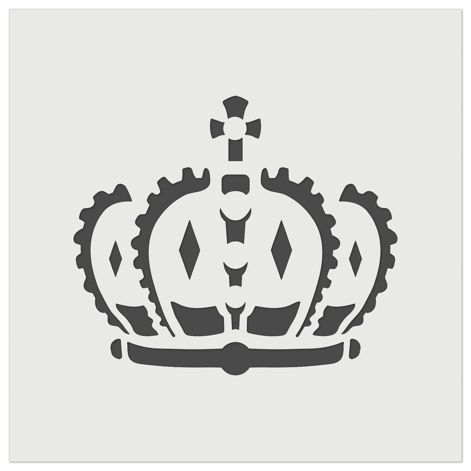 Plastic Reusable Stencil Queen King Crown