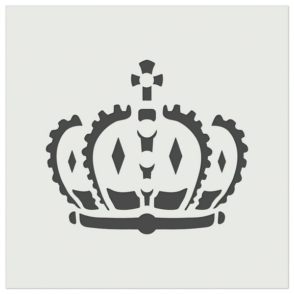 King Queen Royal Crown DIY Cookie Wall Craft Stencil - 5.5 Inch