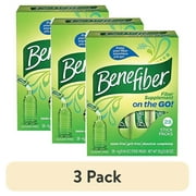 (3 pack) Benefiber Plant-Based Prebiotic Fiber Supplement, Clear and Taste-Free, 28 Stick Packs, 0.14 oz Each