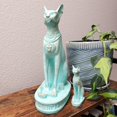 Egyptian Bastet Cat Statue Large Patina Made in Egypt