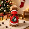 thumbnail image 6 of Christmas Pet Costume for Small Medium Dogs and Cats, Holiday Hoodie Outfit with 3D Print, Adjustable Drawstring, Stretch Fabric Party Dress Up, Multiple Sizes, Easy On and Off, 6 of 7