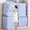 Blue-XL, variant on Lilgiuy Home Storage Bins with Reinforced Handles Zipper Closet Organizers and Storage Box, Blue Floral Storage Basket Large-Capacity Portable Clothing Storage Bag for Travel, 19.68x19.68x15.74in