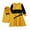 00 # Yellow, variant on Girl's Islamic Dress Set Long Dress Long Sleeve Round Neck Patchwork Color Long Dress+headband Cover Two Piece Set Summer Dresses Ramadan Yellow 12-13 Years